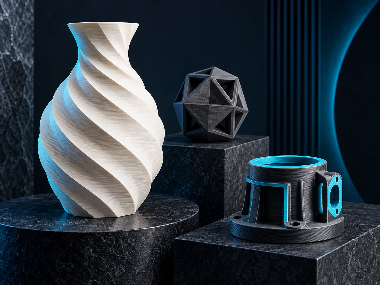 Oggetti e prototipi realizzati con stampa 3D