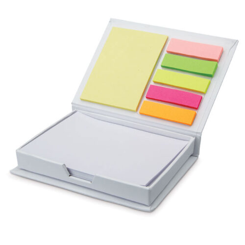 MEMOKIT – Set appunti con note adesive e segnapagina – Bianco